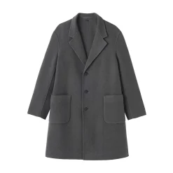 Outlet Muji Manteau Chesterfield en mélange de laine mérinos pour homme