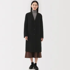 Muji Manteau Chesterfield en mélange de laine mérinos pour femme
