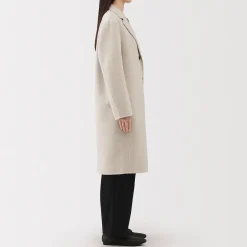 Muji Manteau Chesterfield en mélange de laine mérinos pour femme