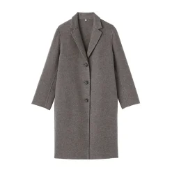 Muji Manteau Chesterfield en mélange de laine mérinos pour femme
