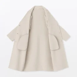 Muji Manteau Chesterfield en mélange de laine mérinos pour femme