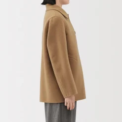 Hot Muji Manteau court en mélange de laine mérinos pour femme