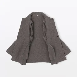 Hot Muji Manteau court en mélange de laine mérinos pour femme