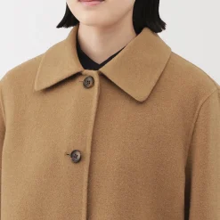 Hot Muji Manteau court en mélange de laine mérinos pour femme