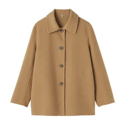 Hot Muji Manteau court en mélange de laine mérinos pour femme