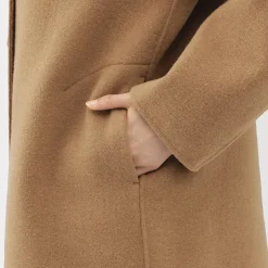 Hot Muji Manteau court en mélange de laine mérinos pour femme