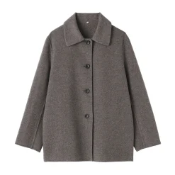 Hot Muji Manteau court en mélange de laine mérinos pour femme