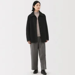 Hot Muji Manteau court en mélange de laine mérinos pour femme