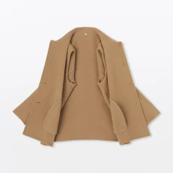 Hot Muji Manteau court en mélange de laine mérinos pour femme