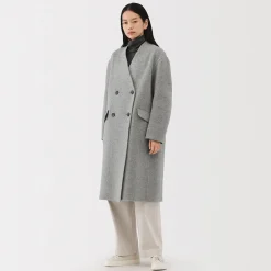 Clearance Muji Manteau croisé en cachemire recyclé pour femme