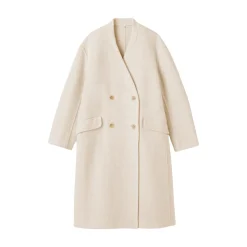 Clearance Muji Manteau croisé en cachemire recyclé pour femme