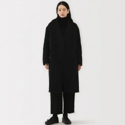 Clearance Muji Manteau croisé en cachemire recyclé pour femme