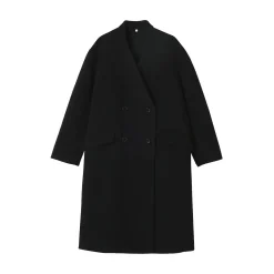 Clearance Muji Manteau croisé en cachemire recyclé pour femme