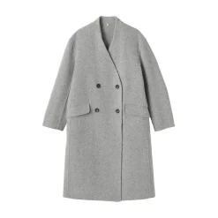 Clearance Muji Manteau croisé en cachemire recyclé pour femme