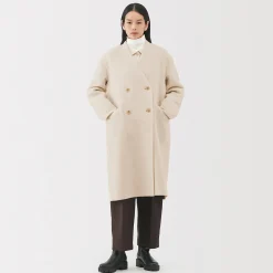 Clearance Muji Manteau croisé en cachemire recyclé pour femme
