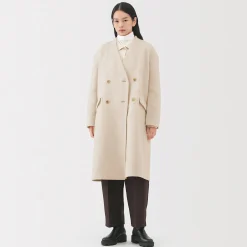Clearance Muji Manteau croisé en cachemire recyclé pour femme