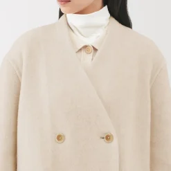 Clearance Muji Manteau croisé en cachemire recyclé pour femme