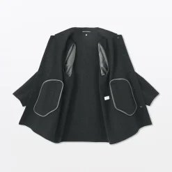 Clearance Muji Manteau droit en cachemire recyclé pour homme