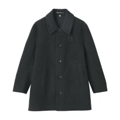 Clearance Muji Manteau droit en cachemire recyclé pour homme