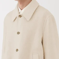 Clearance Muji Manteau droit en cachemire recyclé pour homme