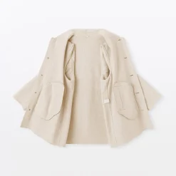 Clearance Muji Manteau droit en cachemire recyclé pour homme