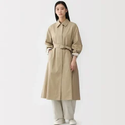 New Muji Manteau droit en coton déperlant pour femme