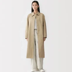 New Muji Manteau droit en coton déperlant pour femme