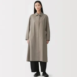 New Muji Manteau droit en coton déperlant pour femme