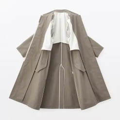New Muji Manteau droit en coton déperlant pour femme