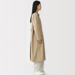 New Muji Manteau droit en coton déperlant pour femme