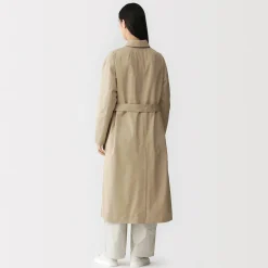 New Muji Manteau droit en coton déperlant pour femme