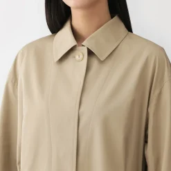 New Muji Manteau droit en coton déperlant pour femme