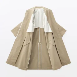 New Muji Manteau droit en coton déperlant pour femme