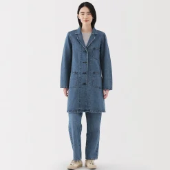 Best Muji Manteau en denim mélangé kapok pour femme