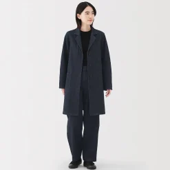 Best Muji Manteau en denim mélangé kapok pour femme