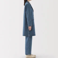 Best Muji Manteau en denim mélangé kapok pour femme