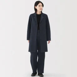 Best Muji Manteau en denim mélangé kapok pour femme