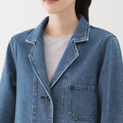 Best Muji Manteau en denim mélangé kapok pour femme