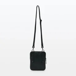 Outlet Muji Mini‐sacoche à bandoulière déperlante avec porte‐stylo Noir