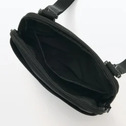 Outlet Muji Mini‐sacoche à bandoulière déperlante avec porte‐stylo Noir