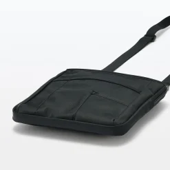 Outlet Muji Mini‐sacoche à bandoulière déperlante avec porte‐stylo Noir