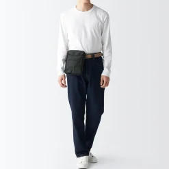 Outlet Muji Mini‐sacoche à bandoulière déperlante avec porte‐stylo Noir