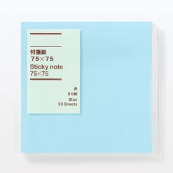 Best Muji Notes adhésives unies carrées Bleu