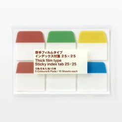 Outlet Muji Notes autocollantes indexées transparentes ‐ 25 mm, lot de 6