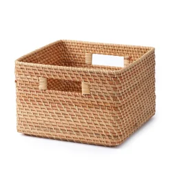 Discount Muji Panier carré en rotin L35X P36X H24cm