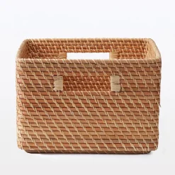 Discount Muji Panier carré en rotin L35X P36X H24cm