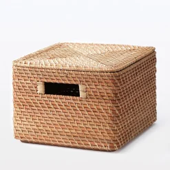 Discount Muji Panier carré en rotin L35X P36X H24cm