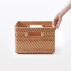 Discount Muji Panier carré en rotin L35X P36X H24cm