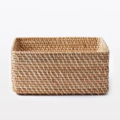 Hot Muji Panier carré en rotin L35xP36xH16cm