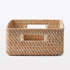 Hot Muji Panier carré en rotin L35xP36xH16cm